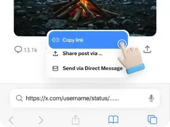 Copy Twitter Video URL